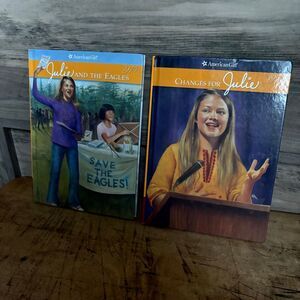 American Girl Julie & the Eagles Changes for Julie set of 2 hardback books 1970s